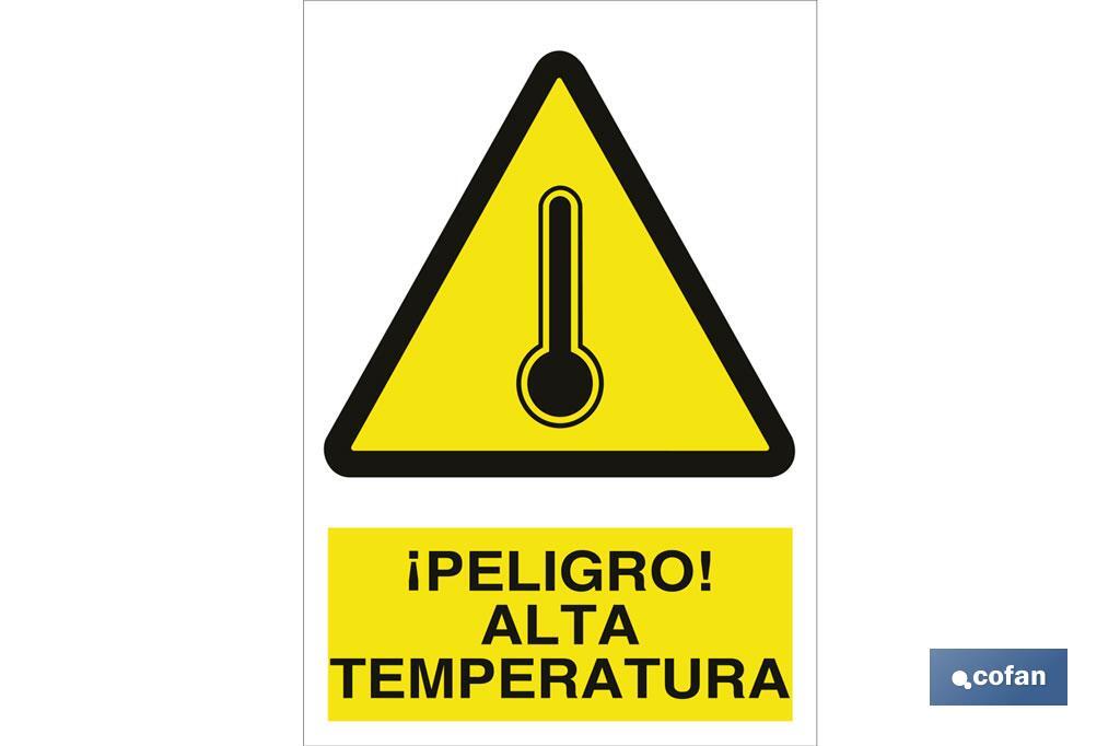 ¡Peligro! alta temperatura - Cofan