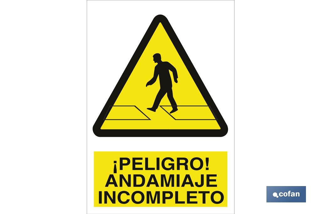 !Perigo! Andaime incompleto - Cofan