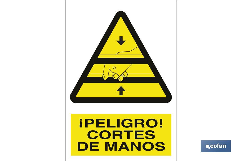 ¡ DANGER ! COUPURES DES MAINS - Cofan