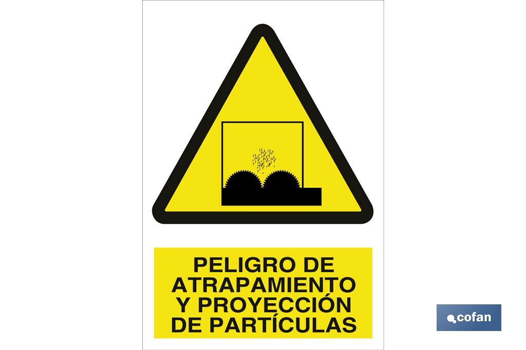 Risk of trapping and particles projection - Cofan