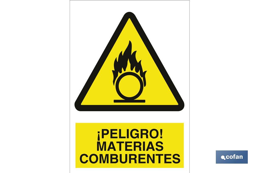 ¡Peligro! materias comburentes - Cofan