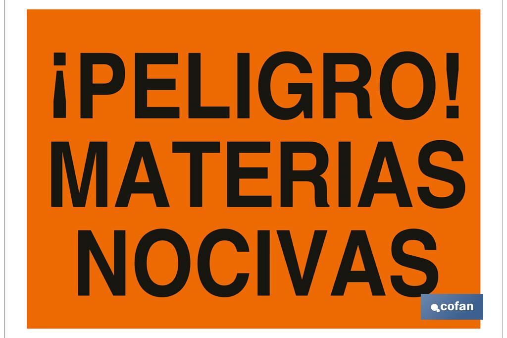 ¡Peligro! materias nocivas - Cofan