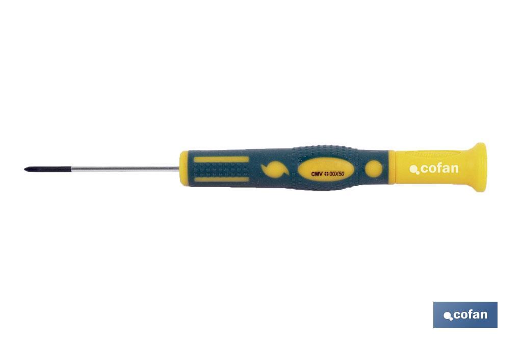 Phillips screwdriver | Precision tool | Available tip from PH00 to PH1 - Cofan