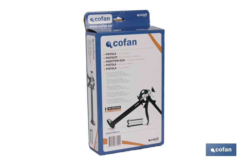 Pistola profesional para resina | Pistola para bricolaje y reformas | Para cartuchos de 380 ml - Cofan