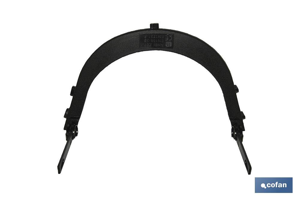 Headband frame for safety helmet | Size: 24 x 17 x 2 | Universal support - Cofan