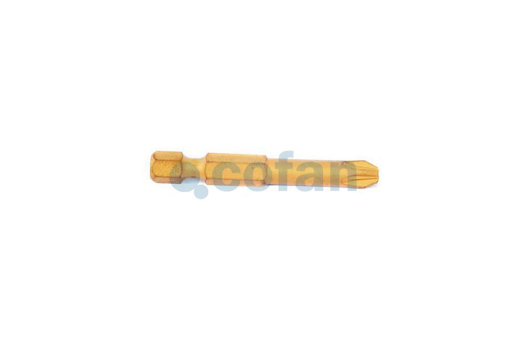 Puntas titanio Pozidrive de atornillar en 1/4' | Con huellas desde PZ 1, PZ 2 y PZ 3 | Versiones de 25 y 50 mm de longitud - Cofan