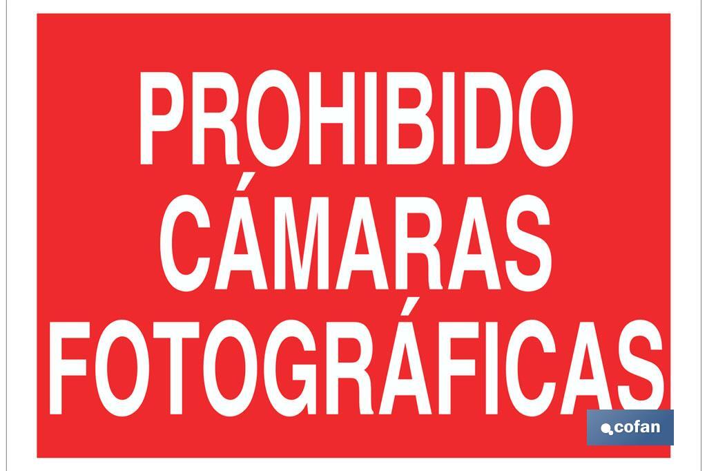 Prohibido cámaras fotográficas - Cofan