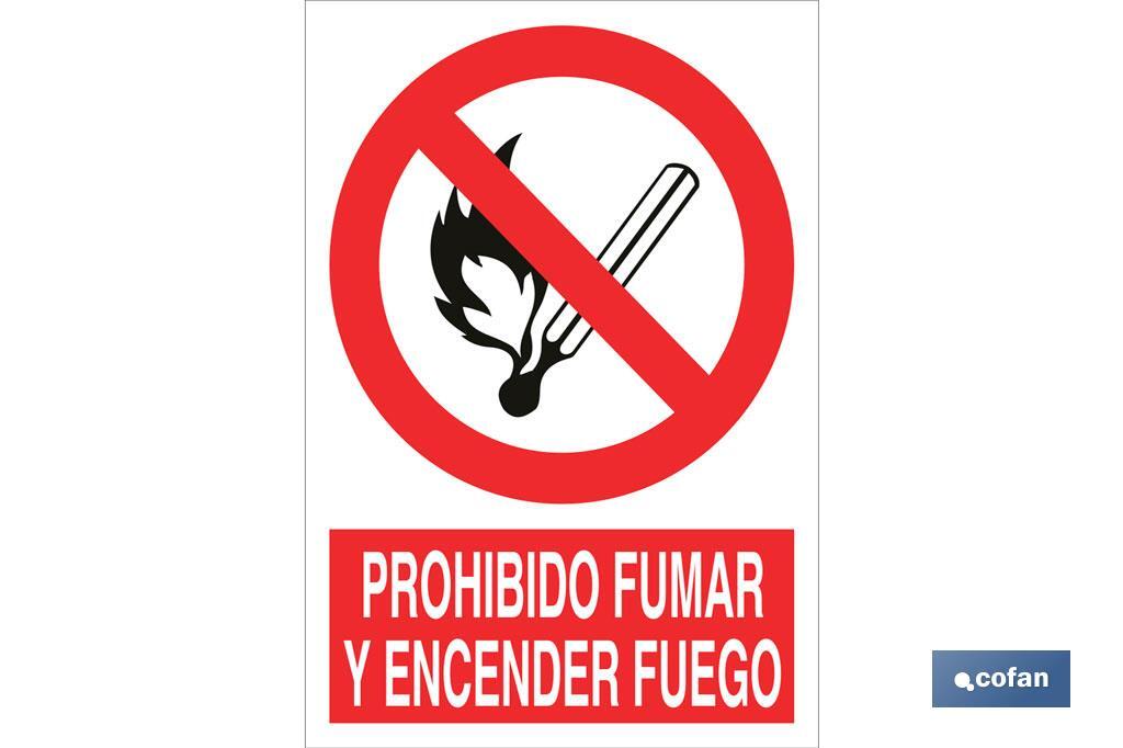 No smoking or fire - Cofan