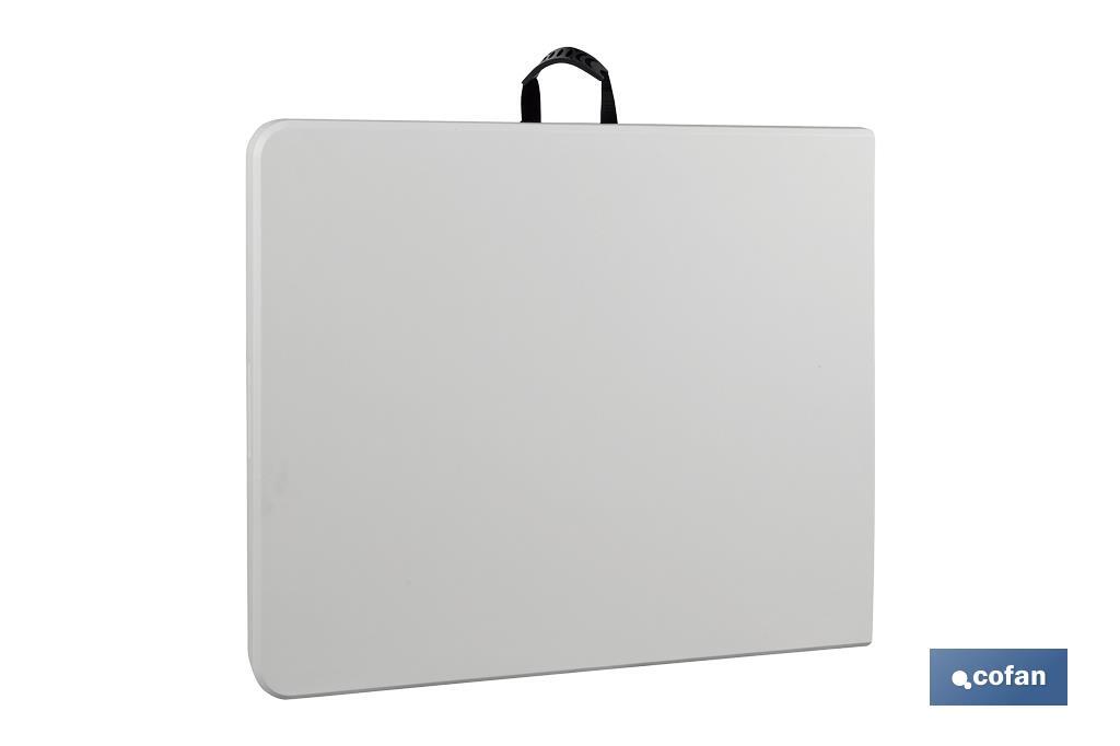 Mesa Plegable Rectangular Blanca - Cofan