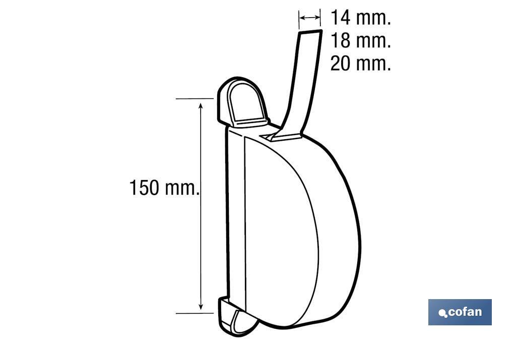 Roller shutter strap coiler | Folding strap coiler | High quality PVC | Different thicknesses to choose from - Cofan