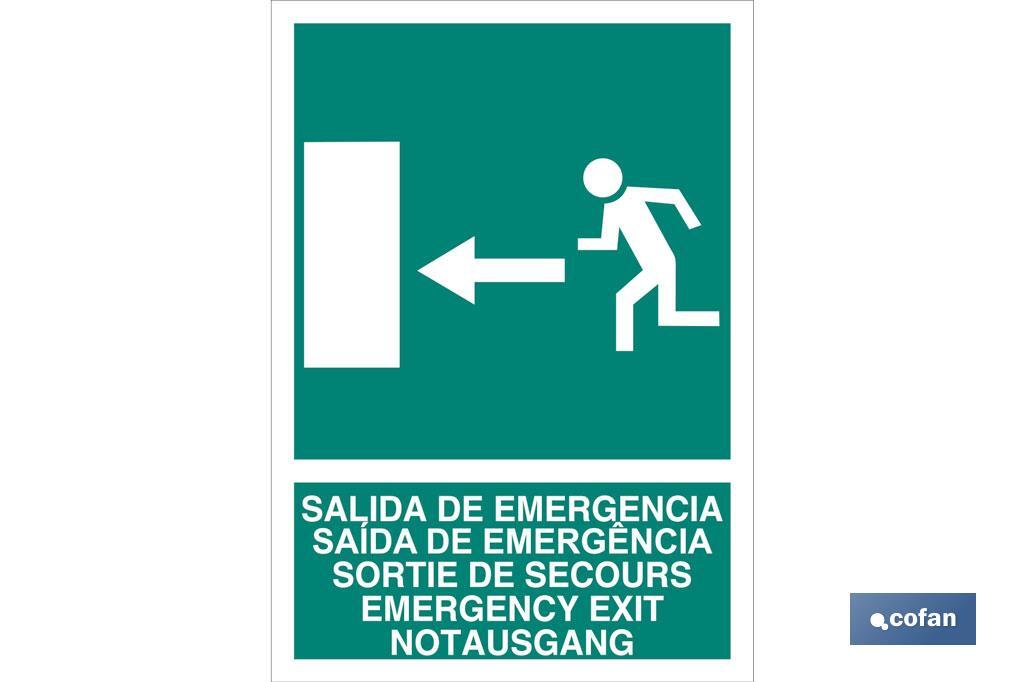 Salida de Emergencia Texto - Cofan