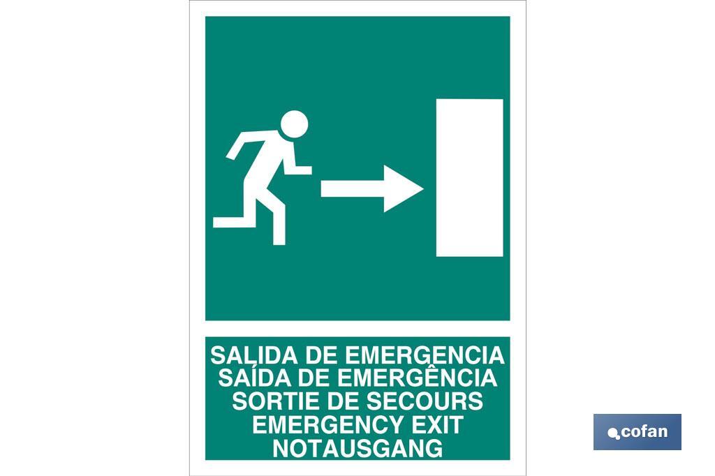 Salida de Emergencia Texto - Cofan