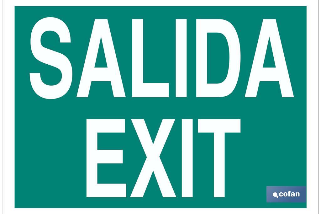 Señal Salida / Exit - Cofan