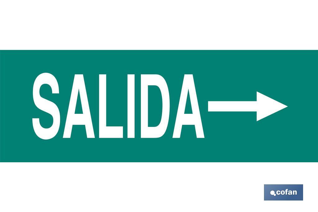 Señal "Salida" derecha - Cofan