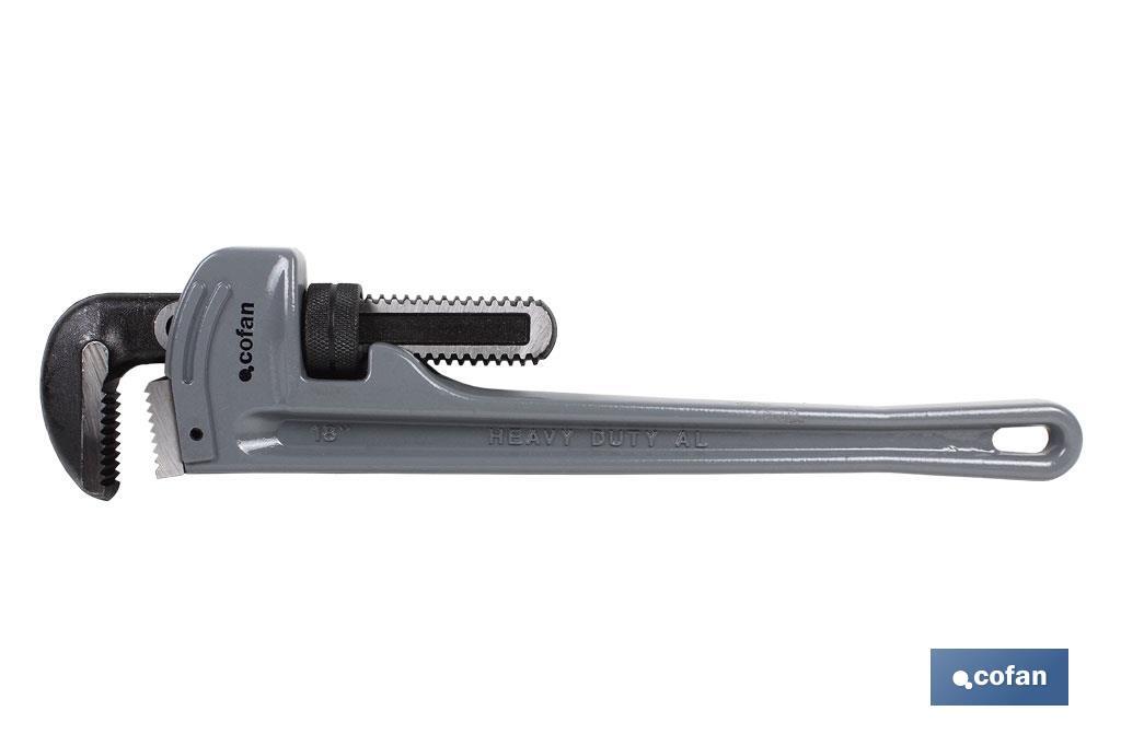 Reinforced pipe wrench or Stillson wrench | Aluminium | For pipes | Available lengths between 10" and 24" - Cofan