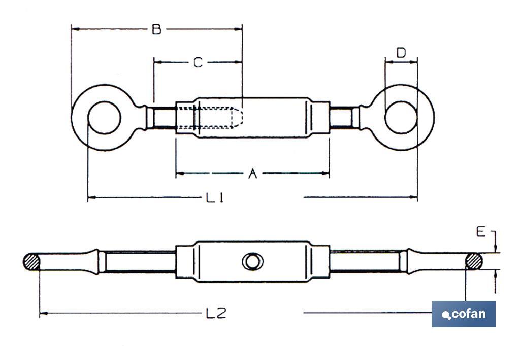 Tensor Anilla - Anilla Zincado DIN-1480 - Cofan