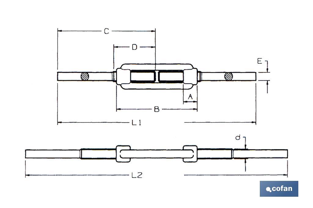 Welding rod tensor DIN-1480 - Cofan