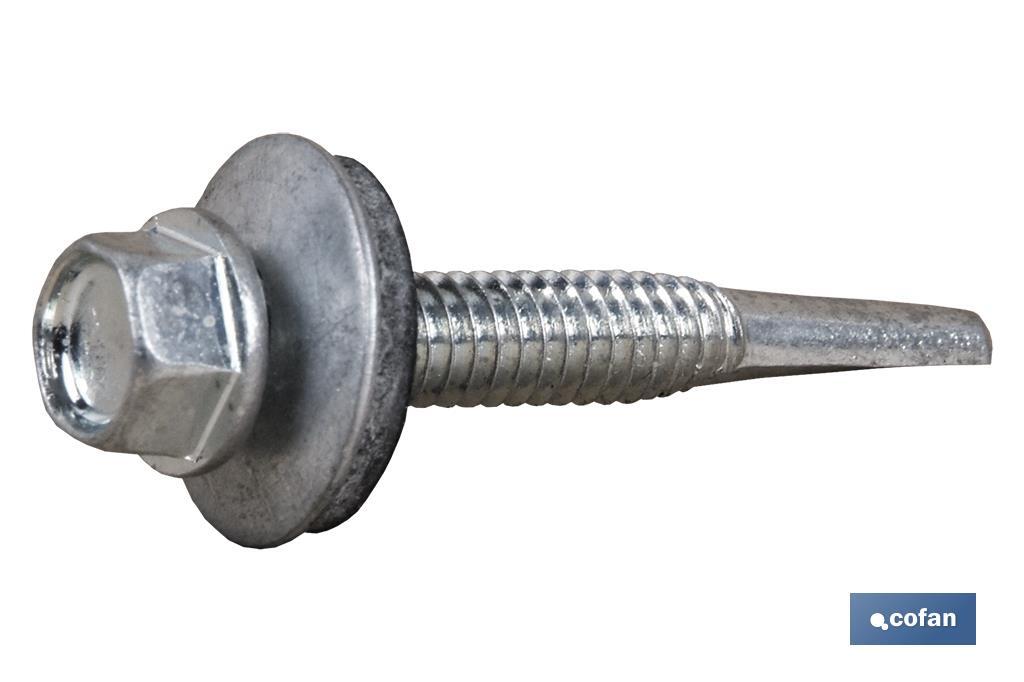 Cover screw with steel washer/EPDM for zinc plated joist - Cofan