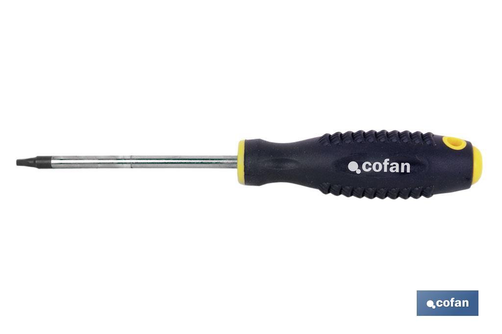 Tamper resistant Torx screwdriver DIN 50150 | Confort Plus Model | Available tip from T6 to T40 - Cofan