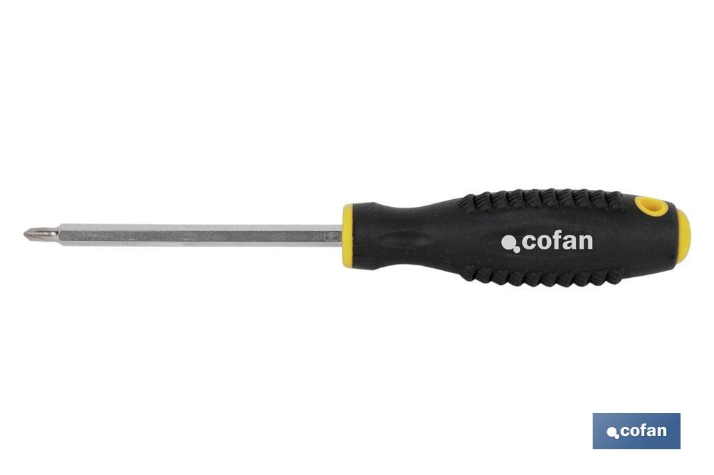 Tri-Wing screwdriver | Confort Plus Model | Available tip from TW1 to TW4 - Cofan
