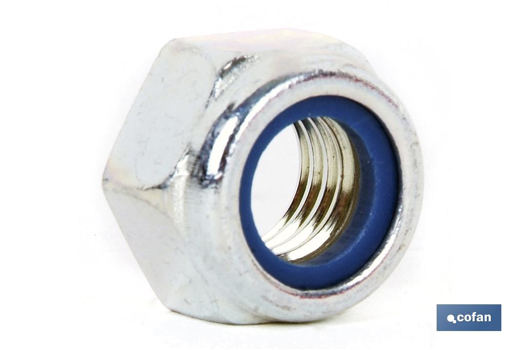 Hex. Locknut C.8 SAE Zinc plated - Cofan