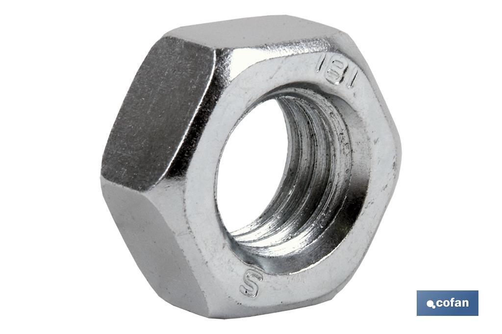 Hexagonal zinc plated nut C.8 - Cofan