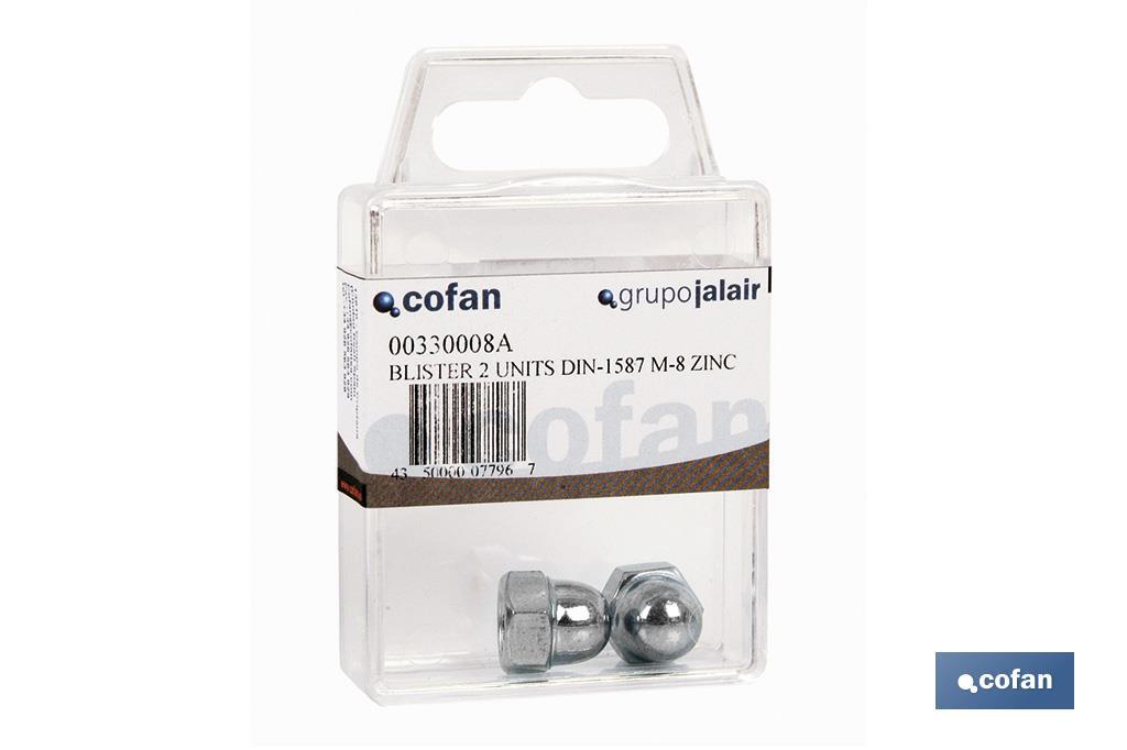 Cap nuts DIN-1587 Standard Blister - Cofan