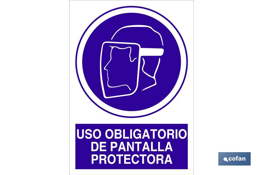 Uso obligatorio de pantalla protectora - Cofan