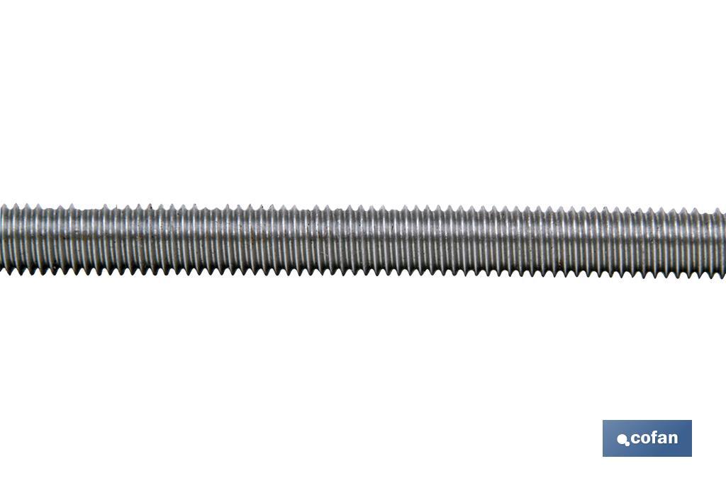 Threaded rod, 1 meter, metric thread, zinc plated - Cofan