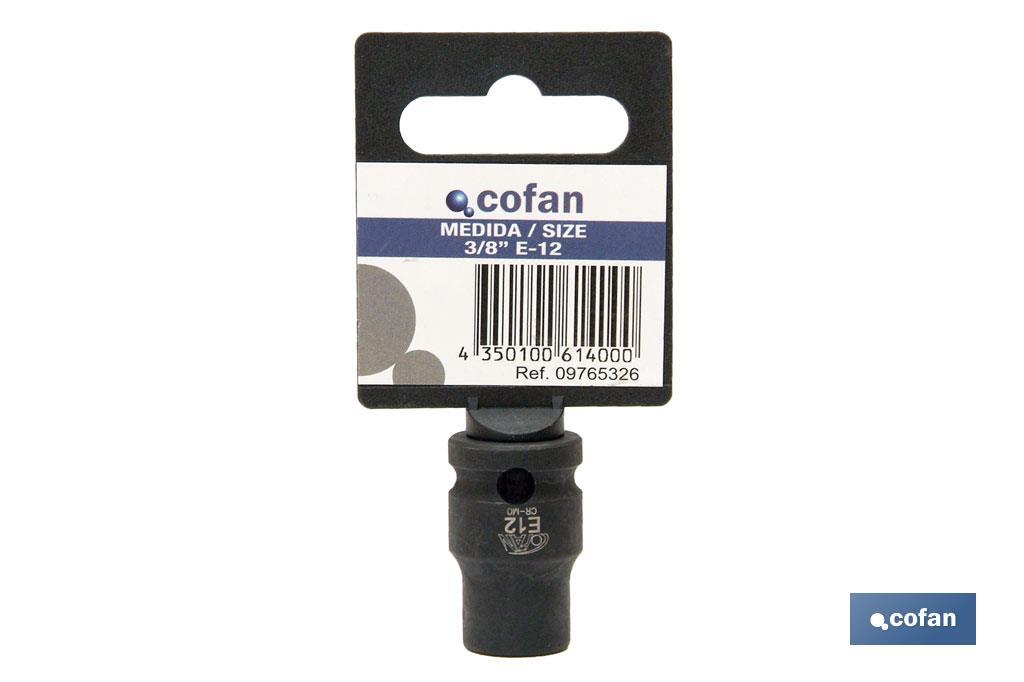 Soquete de impacto femêa 3/8" Torx - Cofan