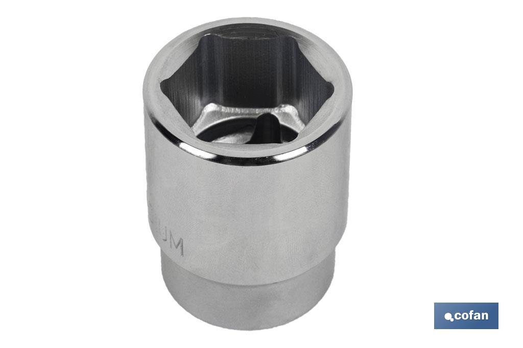 Llave de vaso métrico 1" | 6 caras hexagonal | Medidas desde 36 hasta 80 mm - Cofan