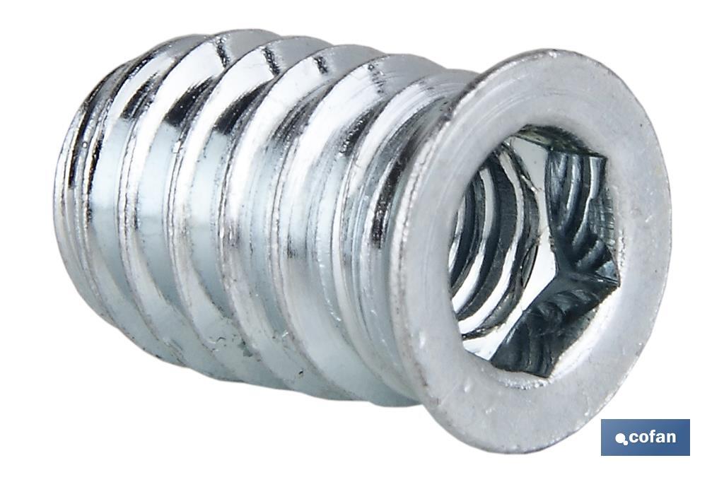 Iron zinc-plated double hex nut - Cofan