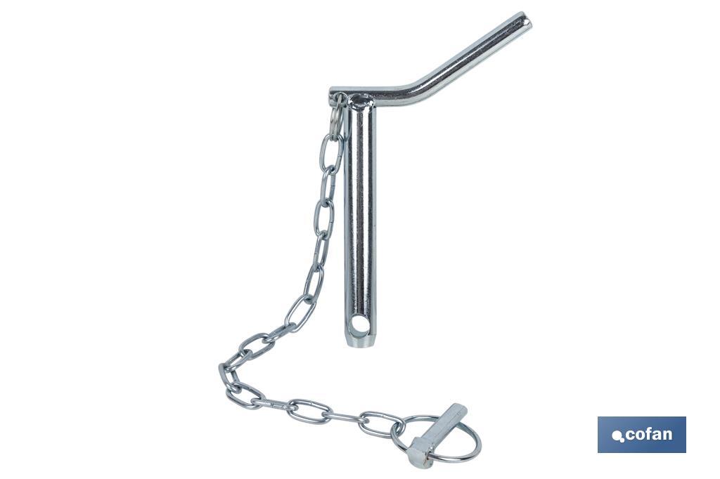 Bent handle hitch pin with chain | Fastener for agricultural machinery - Cofan