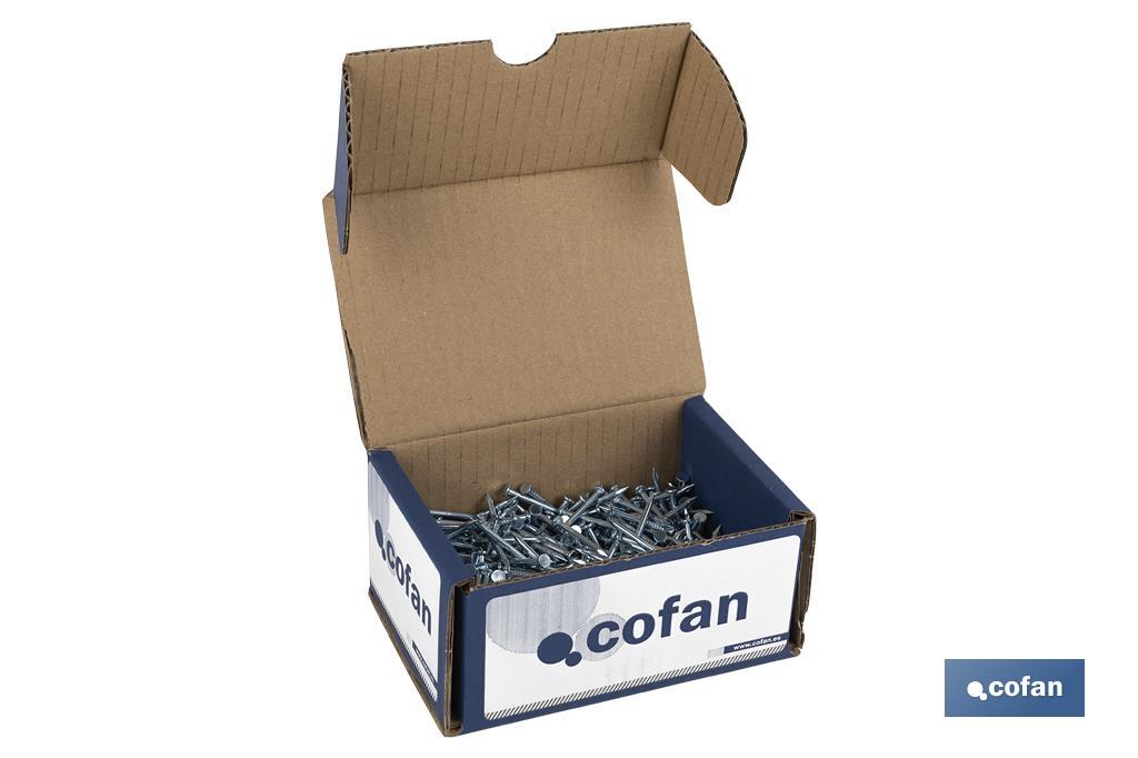 Nail/Tip Steel Flat head Zinc plated - Cofan