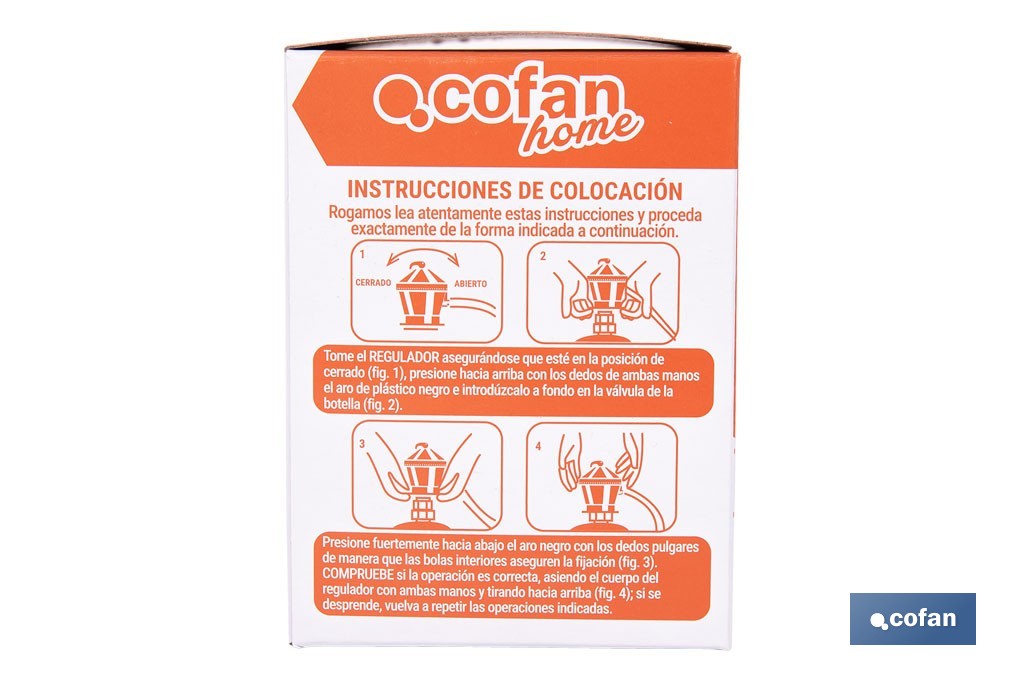 Regolatore di gas butano/propano | Per uso domestico | Regolatore per bombola di gas butano - Cofan