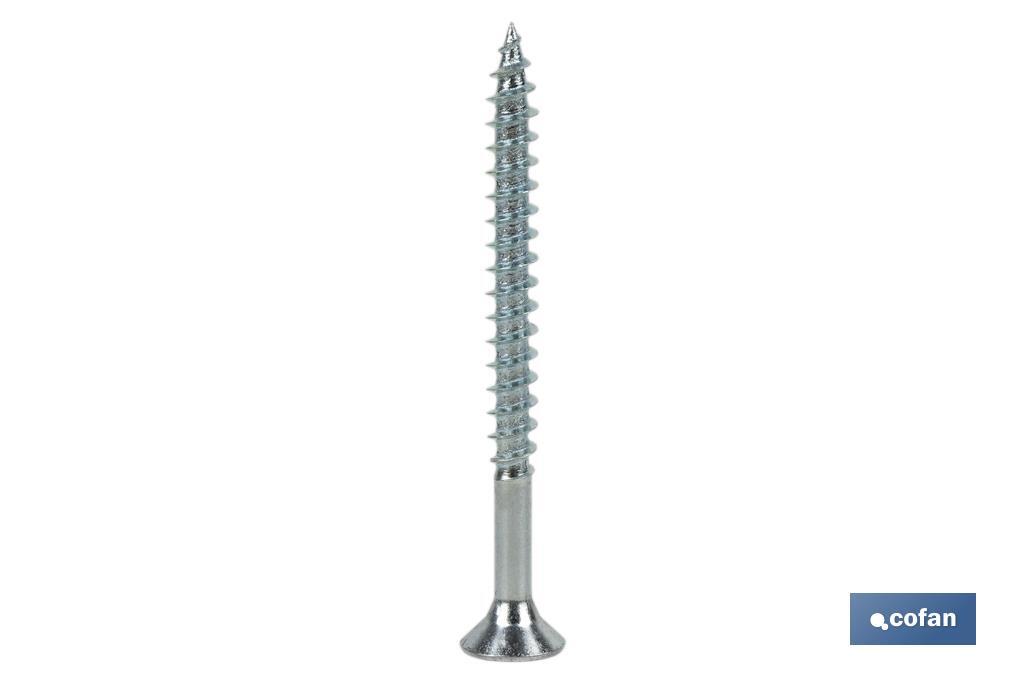 Woodscrew | Zinc-plated DIN 7505A Pozidriv | Available in different sizes  - Cofan