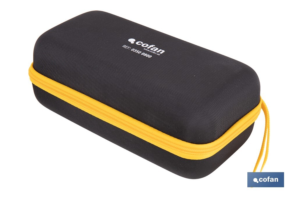 Arrancador portátil de baterías 600 A | Con linterna LED y power bank USB | 330 lúmenes | Adecuado para coches de gasolina hasta 5000 cc y diésel hasta 3000 cc - Cofan