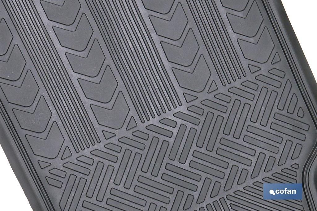Alfombrillas de PVC universales para coche | Set de 4 alfombras | Antideslizantes y ajustables - Cofan