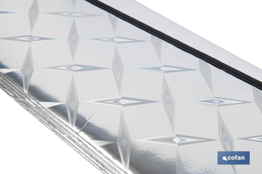 Parasol delantero con efecto láser | Con 2 ventosas | Protege tu vehículo de los rayos UV - Cofan