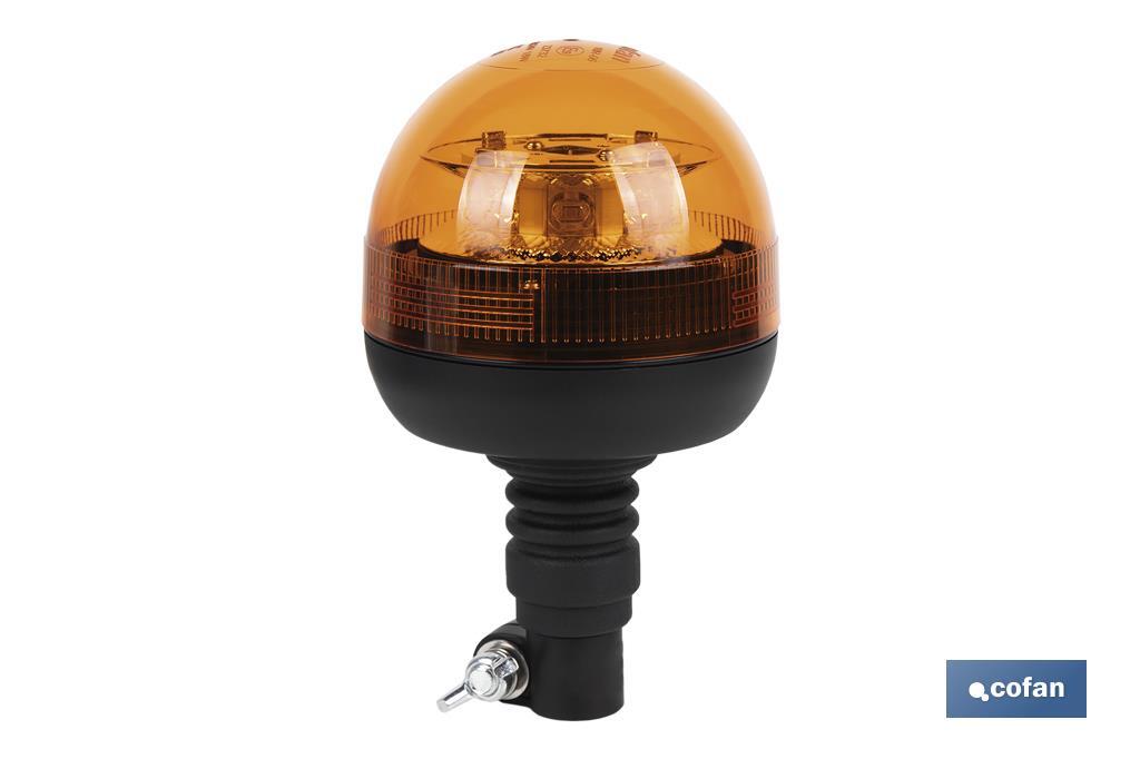Orange flashing beacon | ECE R65 Certification | For 12/24V flexible stand | IP rating: IP66 - Cofan