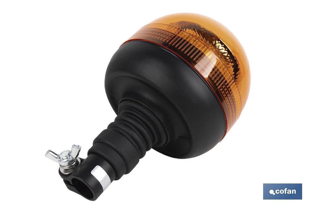Orange flashing beacon | ECE R65 Certification | For 12/24V flexible stand | IP rating: IP66 - Cofan