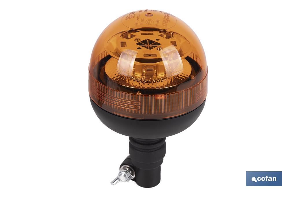 Orange flashing beacon | ECE R65 Certification | For 12/24V flexible stand | IP rating: IP66 - Cofan