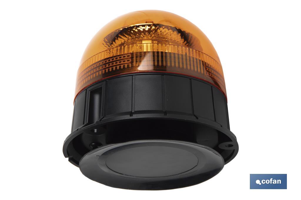 Orange flashing rotating light | ECE R65 Certification | For 12/24V stand with magnet and screw | IP rating: IP66 - Cofan