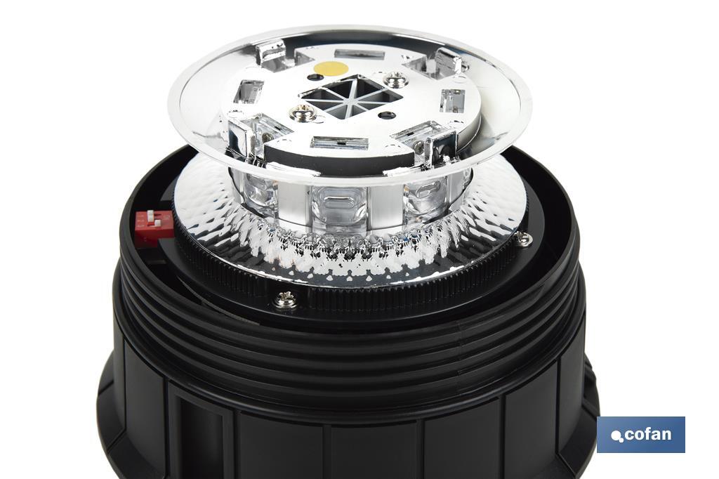 Orange flashing rotating light | ECE R65 Certification | For 12/24V stand with magnet and screw | IP rating: IP66 - Cofan