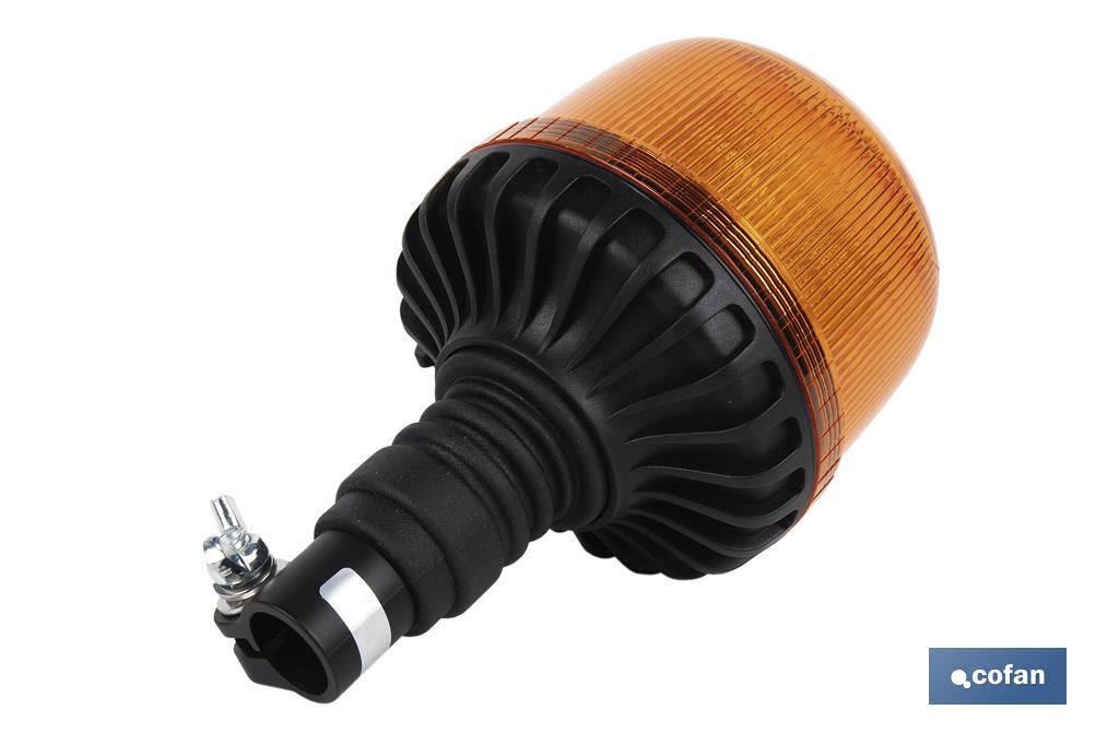 Lumière stationnaire clignotante Led orange Classe 1 | ECE R65 | Pour support flexible 12/24 V | Indice de protection IP66 - Cofan
