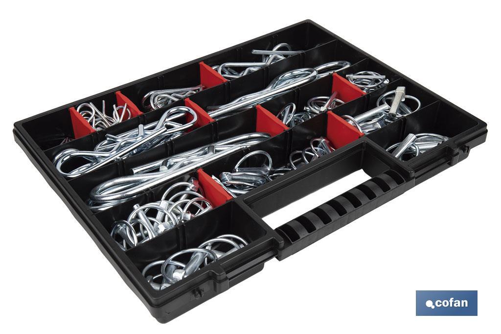 Assorted "R" and ring split pins case - Cofan