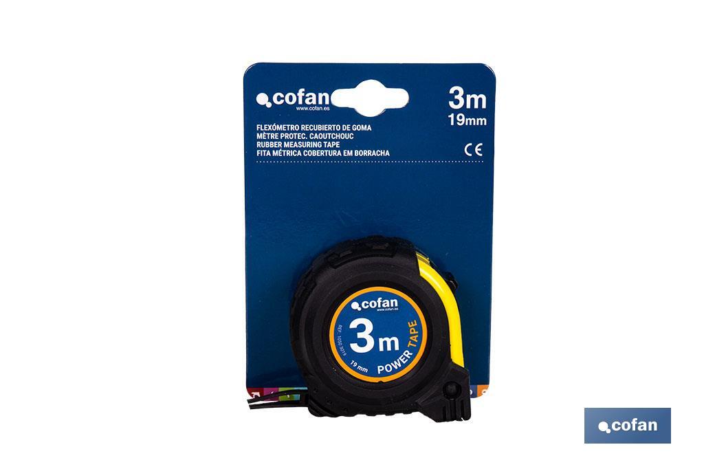 Expositor para flexómetros con protección de goma de Cofan | Incluyen los flexómetros | Varias medidas y capacidades - Cofan