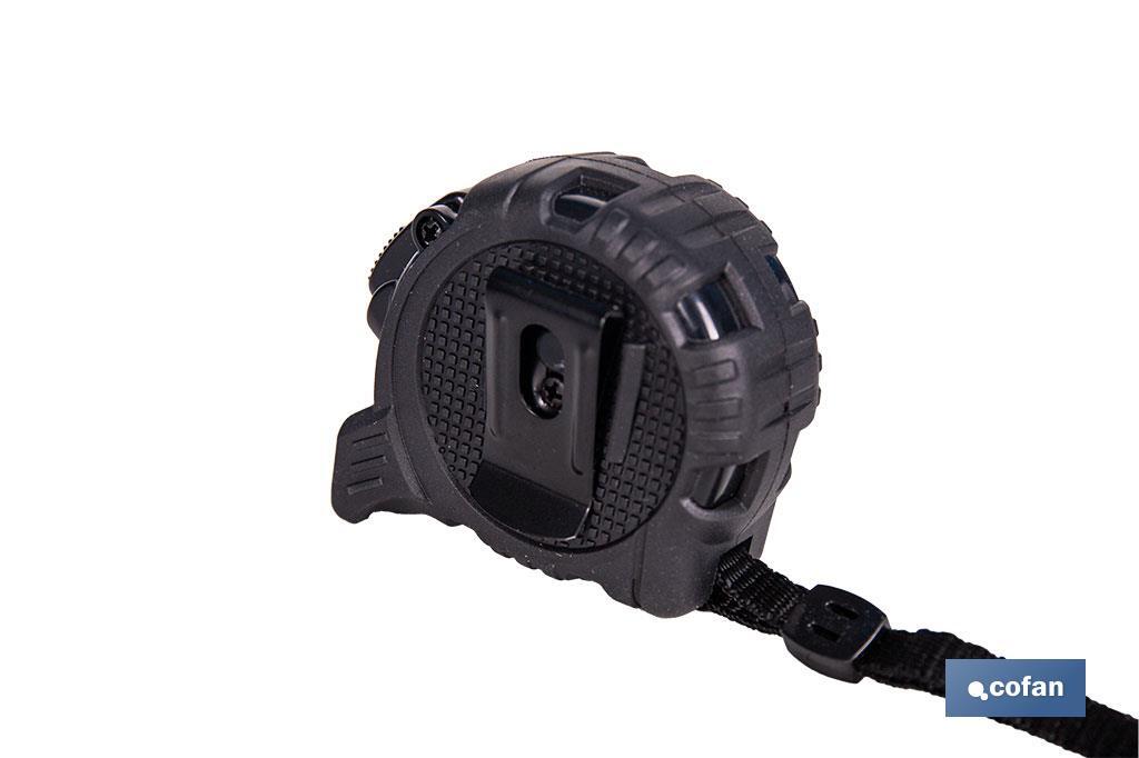 Expositor para flexómetros con hoja de nylon negra y doble cara de Cofan | Incluyen los flexómetros | Varias medidas y capacidades - Cofan