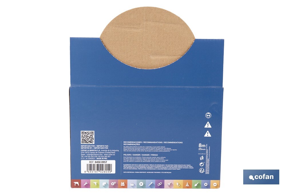 Expositores de flexómetros con bloqueo de hoja Cofan | Flexómetros incluidos | Disponible en diferentes medidas y capacidades - Cofan