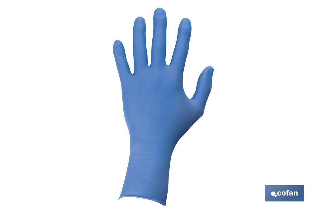 Présentoir de boîtes distributrices de gants en nitrile non poudrés | Présentoir de 12 boîtes de 30 unités | Trois tailles différentes - Cofan